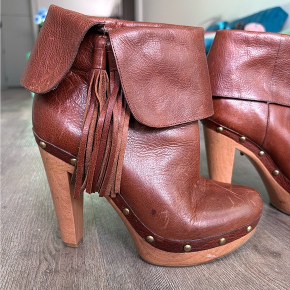Brown Leather Ankle Boots - Picture 2 of 6